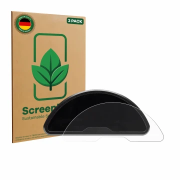 Vorderseite einer Produktverpackung mit dem Markenlogo ScreenLeaf. Daneben ist das Gerät motogadget motoscope pro mit dem zuge