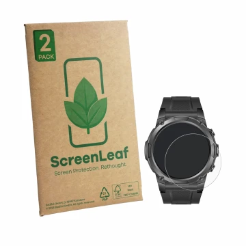 Vorderseite einer Produktverpackung mit dem Markenlogo ScreenLeaf. Daneben ist das Gerät Gard Pro Ultra 3 mit dem zugehörigen 