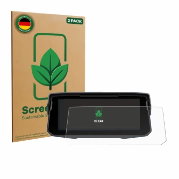 Vorderseite einer Produktverpackung mit dem Markenlogo ScreenLeaf. Daneben ist das Gerät Sixwin P4 6.86