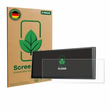 Vorderseite einer Produktverpackung mit dem Markenlogo ScreenLeaf. Daneben ist das Gerät Krunia 9.26