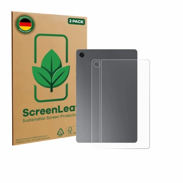 Vorderseite einer Produktverpackung mit dem Markenlogo ScreenLeaf. Daneben ist das Gerät Samsung Galaxy Tab A11 Plus WiFi 11