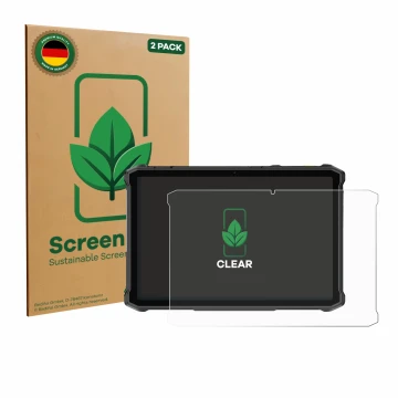 Vorderseite einer Produktverpackung mit dem Markenlogo ScreenLeaf. Daneben ist das Gerät Ulefone Armor Pad 5 Ultra mit dem zug