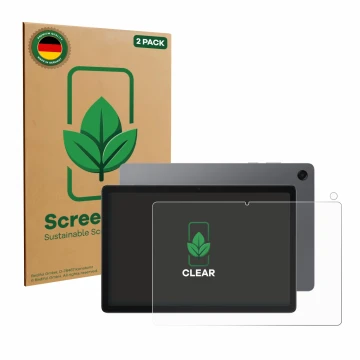 Vorderseite einer Produktverpackung mit dem Markenlogo ScreenLeaf. Daneben ist das Gerät Samsung Galaxy Tab A11 Plus 11