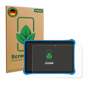 Vorderseite einer Produktverpackung mit dem Markenlogo ScreenLeaf. Daneben ist das Gerät Alldocube iPlay 70 SE mit dem zugehör