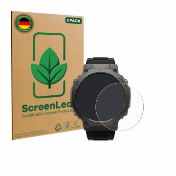 Vorderseite einer Produktverpackung mit dem Markenlogo ScreenLeaf. Daneben ist das Gerät Xiaomi Black Shark GS3 Ultra mit dem 