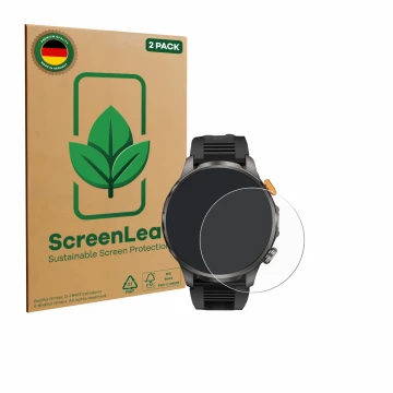 Vorderseite einer Produktverpackung mit dem Markenlogo ScreenLeaf. Daneben ist das Gerät Naixues AK90 1.91