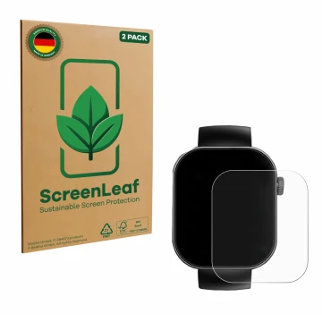 Vorderseite einer Produktverpackung mit dem Markenlogo ScreenLeaf. Daneben ist das Gerät Cillso T80 2.01