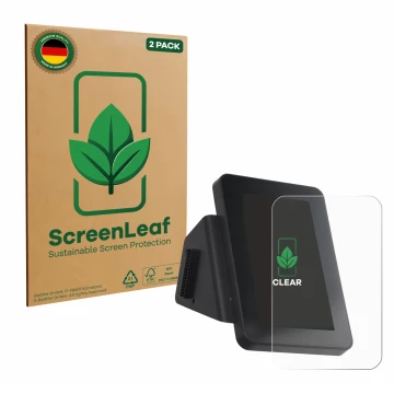 Vorderseite einer Produktverpackung mit dem Markenlogo ScreenLeaf. Daneben ist das Gerät Anycubic Kobra 3 V2 Combo mit dem zug