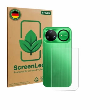 Vorderseite einer Produktverpackung mit dem Markenlogo ScreenLeaf. Daneben ist das Gerät Huawei Nova 15 Ultra (Rückseite) mit 