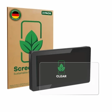 Vorderseite einer Produktverpackung mit dem Markenlogo ScreenLeaf. Daneben ist das Gerät Innovv N1 5.5