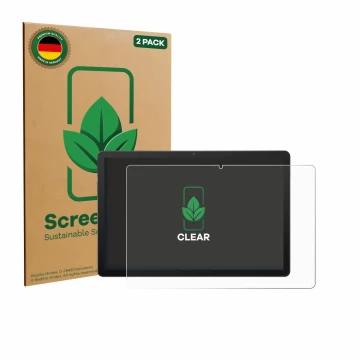 Vorderseite einer Produktverpackung mit dem Markenlogo ScreenLeaf. Daneben ist das Gerät Sunmi CPad 11