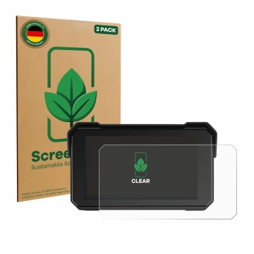 Vorderseite einer Produktverpackung mit dem Markenlogo ScreenLeaf. Daneben ist das Gerät GOHHDL A4058-AM39DE-GOH 5