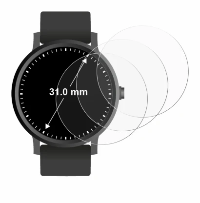 Abbildung des Geräts Armbanduhren (Kreisrund, ø: 31 mm) mit einer Vielzahl des Displayschutzes.