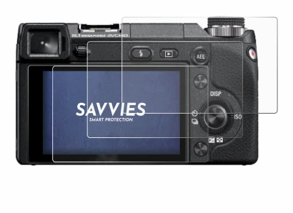Abbildung des Geräts Sony Alpha NEX-6 mit einer Vielzahl des Displayschutzes.