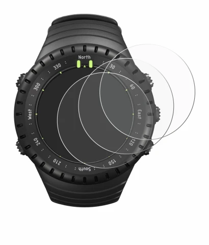 Abbildung des Geräts Suunto Core All Black mit einer Vielzahl des Displayschutzes.