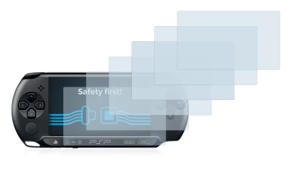 Abbildung des Geräts Sony PSP 2000 mit einer Vielzahl des Displayschutzes.