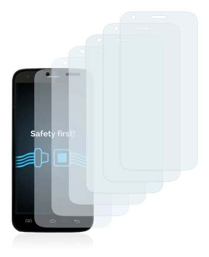 Abbildung des Geräts Doogee Valencia 2 Y100 mit einer Vielzahl des Displayschutzes.