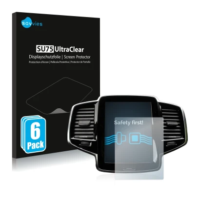 Vorderseite einer Produktverpackung mit dem Markenlogo Savvies. Daneben ist das Gerät Volvo XC90 Senus 2015-2017 mit dem zugeh