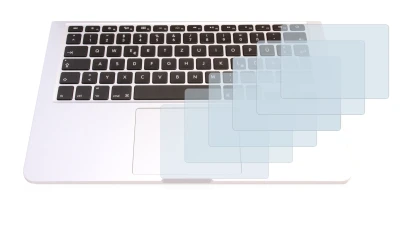 Abbildung des Geräts Apple MacBook Pro 13.3" 2015 (Touch Trackpad) mit einer Vielzahl des Displayschutzes.