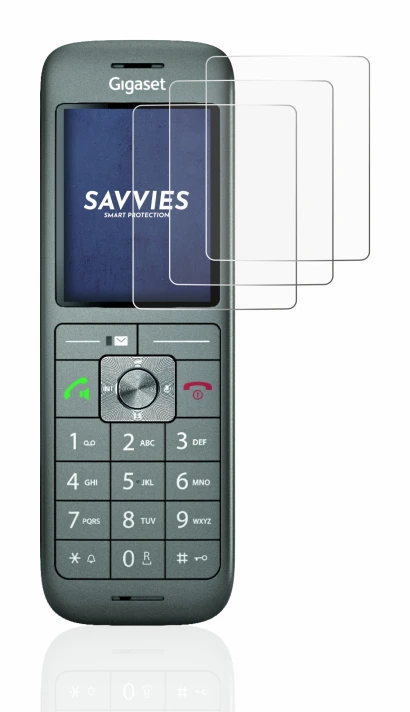Abbildung des Geräts Gigaset CL660HX mit einer Vielzahl des Displayschutzes.