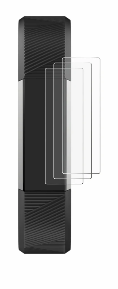 Abbildung des Geräts Fitbit Alta HR mit einer Vielzahl des Displayschutzes.