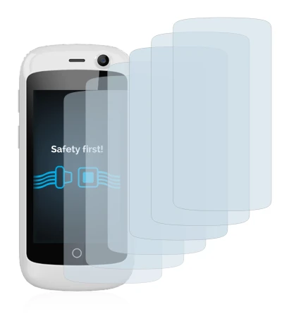 Abbildung des Geräts Unihertz Jelly Pro mit einer Vielzahl des Displayschutzes.