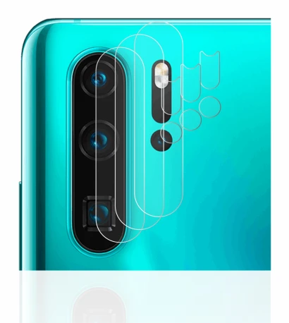 Abbildung des Geräts Huawei P30 Pro (NUR Kameraschutz) mit einer Vielzahl des Displayschutzes.