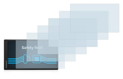 Abbildung des Geräts Garmin DriveSmart 55 mit einer Vielzahl des Displayschutzes.