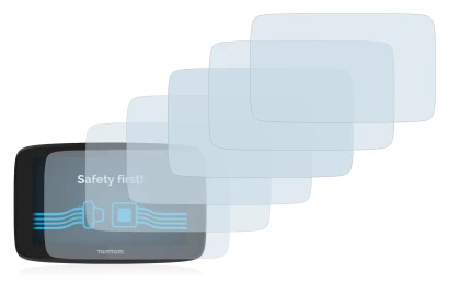 Abbildung des Geräts TomTom GO Essential (5") mit einer Vielzahl des Displayschutzes.