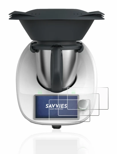 Abbildung des Geräts Vorwerk Thermomix TM6 mit einer Vielzahl des Displayschutzes.