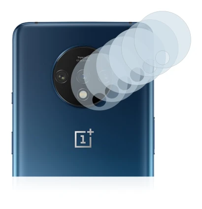 Abbildung des Geräts OnePlus 7T (NUR Kameraschutz) mit einer Vielzahl des Displayschutzes.