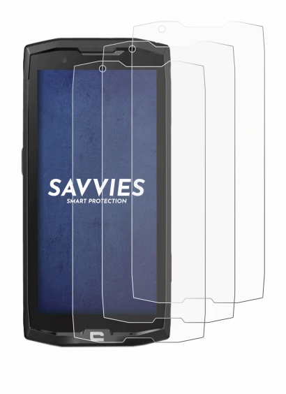 Abbildung des Geräts Crosscall Core X4 mit einer Vielzahl des Displayschutzes.