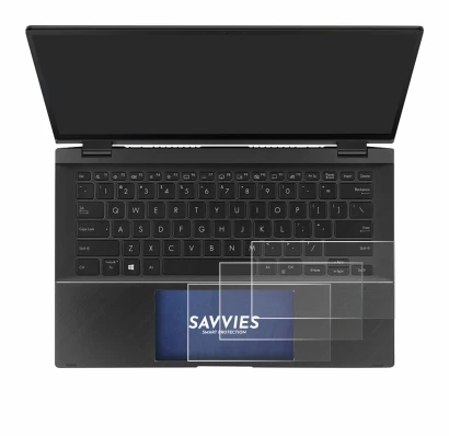 Abbildung des Geräts ASUS ZenBook Flip 14 UX463FA (Touch Trackpad) mit einer Vielzahl des Displayschutzes.