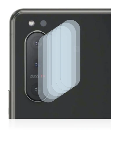 Abbildung des Geräts Sony Xperia 5 II (NUR Kameraschutz) mit einer Vielzahl des Displayschutzes.