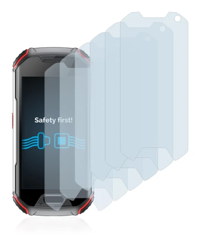 Abbildung des Geräts Unihertz Atom XL mit einer Vielzahl des Displayschutzes.