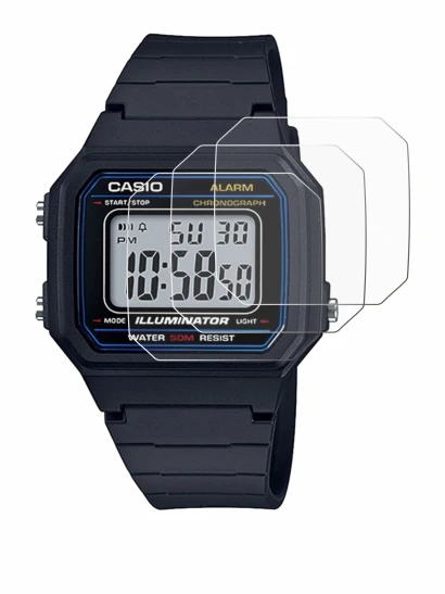 Abbildung des Geräts Casio Unisex W-800H-1BVES mit einer Vielzahl des Displayschutzes.
