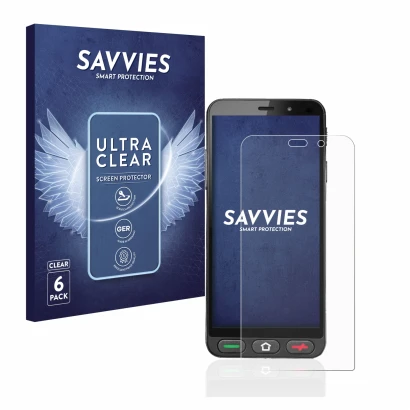 Vorderseite einer Produktverpackung mit dem Markenlogo Savvies. Daneben ist das Gerät Brondi Amico S Nero mit dem zugehörigen 