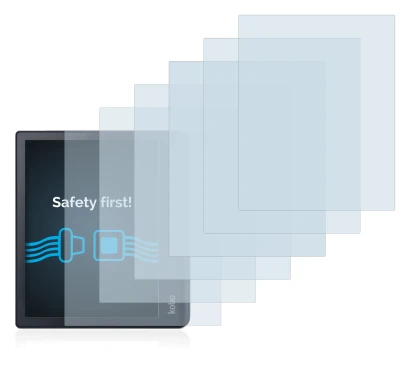 Abbildung des Geräts Kobo Sage mit einer Vielzahl des Displayschutzes.