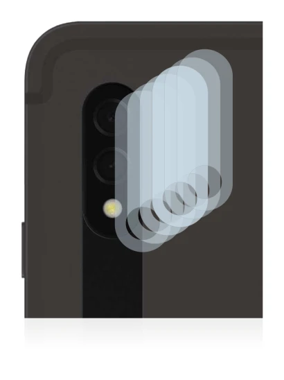 Abbildung des Geräts Samsung Galaxy Tab S8 Plus WiFi (NUR Kameraschutz) mit einer Vielzahl des Displayschutzes.