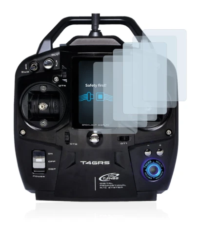 Abbildung des Geräts Futaba T4GRS mit einer Vielzahl des Displayschutzes.