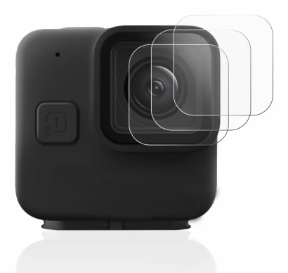 Abbildung des Geräts GoPro Hero 11 mini Linse (Gehäuse) mit einer Vielzahl des Displayschutzes.