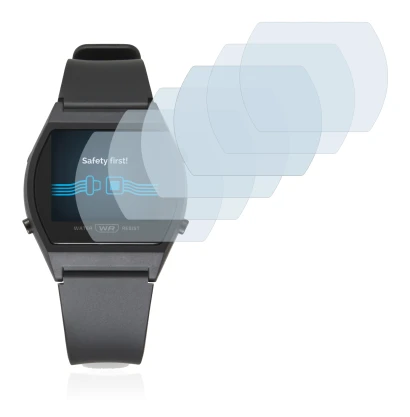 Abbildung des Geräts Casio LW-204-1BEF mit einer Vielzahl des Displayschutzes.