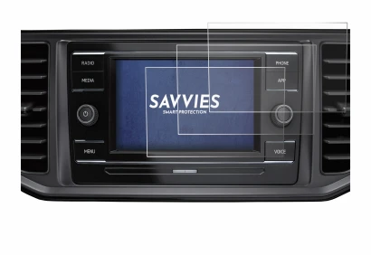 Abbildung des Geräts Volkswagen Crafter Composition Colour 2022 mit einer Vielzahl des Displayschutzes.