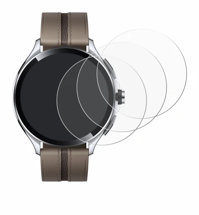 Abbildung des Geräts Xiaomi Watch 2 Pro mit einer Vielzahl des Displayschutzes.