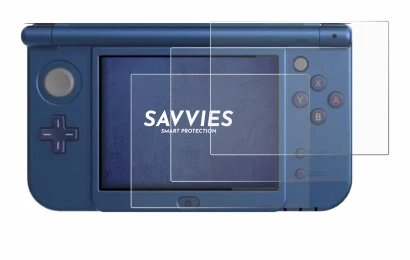 Abbildung des Geräts Nintendo New 3DS XL (Unteres Display) mit einer Vielzahl des Displayschutzes.