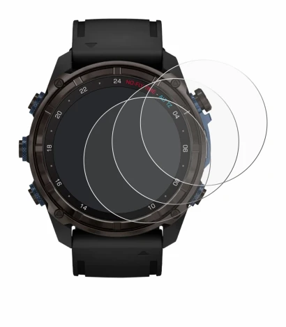 Abbildung des Geräts Garmin Descent Mk3i (51 mm) mit einer Vielzahl des Displayschutzes.