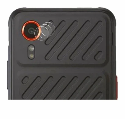 Abbildung des Geräts Samsung Galaxy XCover 7 (NUR Kameraschutz) mit einer Vielzahl des Displayschutzes.