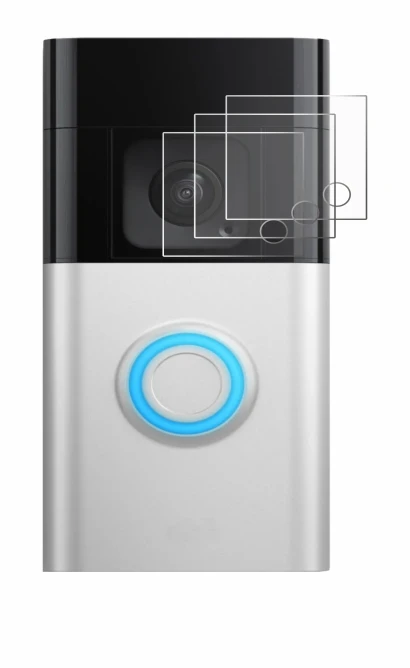 Abbildung des Geräts Ring Video Doorbell Plus mit einer Vielzahl des Displayschutzes.