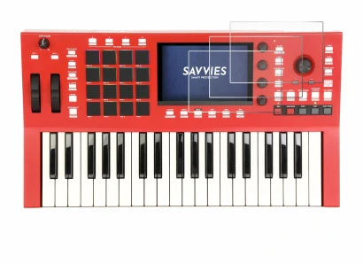 Abbildung des Geräts Akai Professional MPC Key 37 mit einer Vielzahl des Displayschutzes.