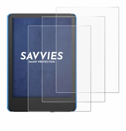 Abbildung des Geräts Amazon Kindle Kids (2024) mit einer Vielzahl des Displayschutzes.